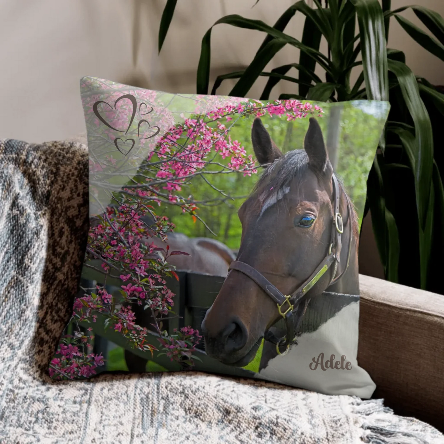 Personalisiertes Kissen - Liebling - Pferd Personalisiertes Kissen mit lieblings Foto von deinem Pferd. Hochwertige Qualität aus Baumwolle, premium Druck. Für dich oder als Geschenk