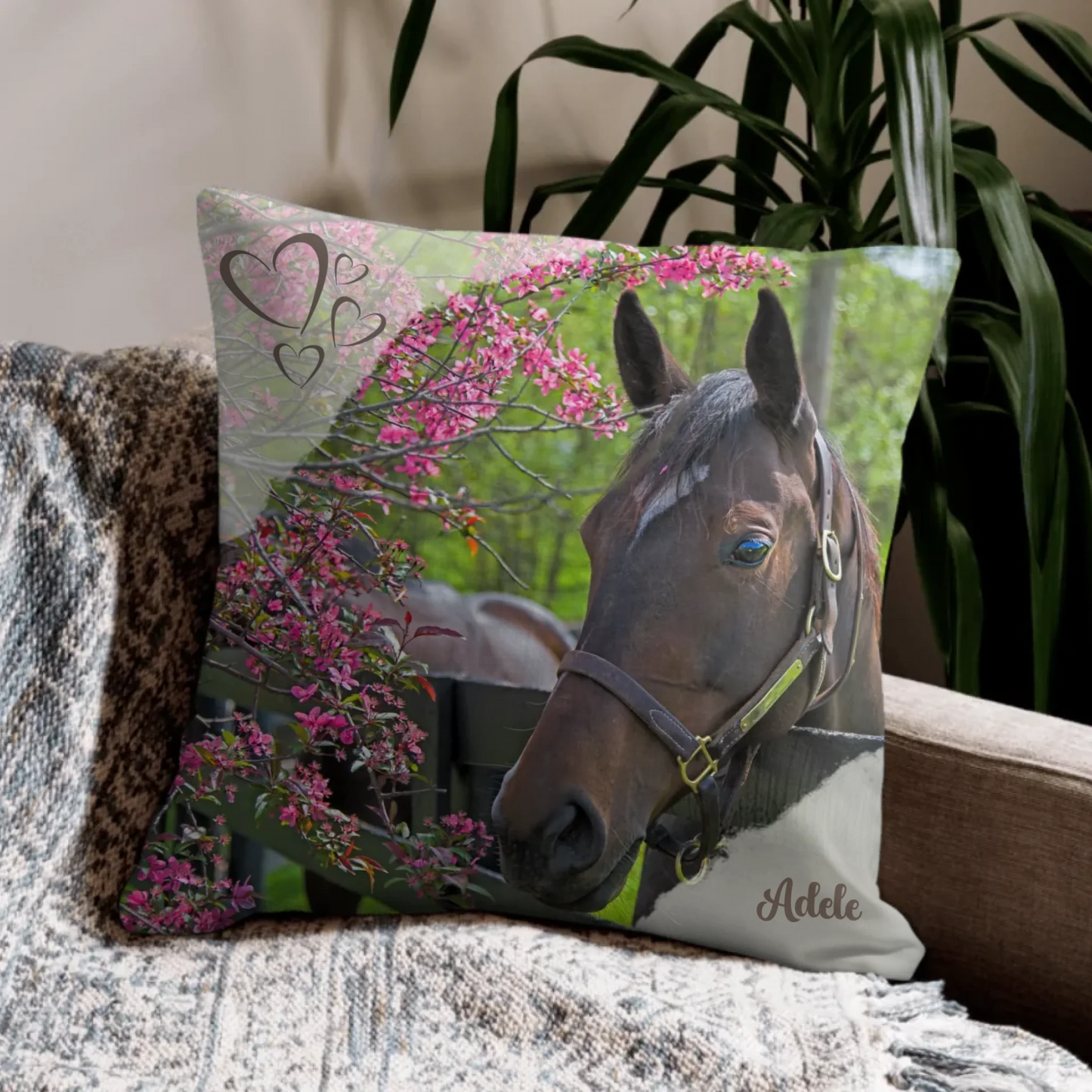 Personalisiertes Kissen - Liebling - Pferd Personalisiertes Kissen mit lieblings Foto von deinem Pferd. Hochwertige Qualität aus Baumwolle, premium Druck. Für dich oder als Geschenk