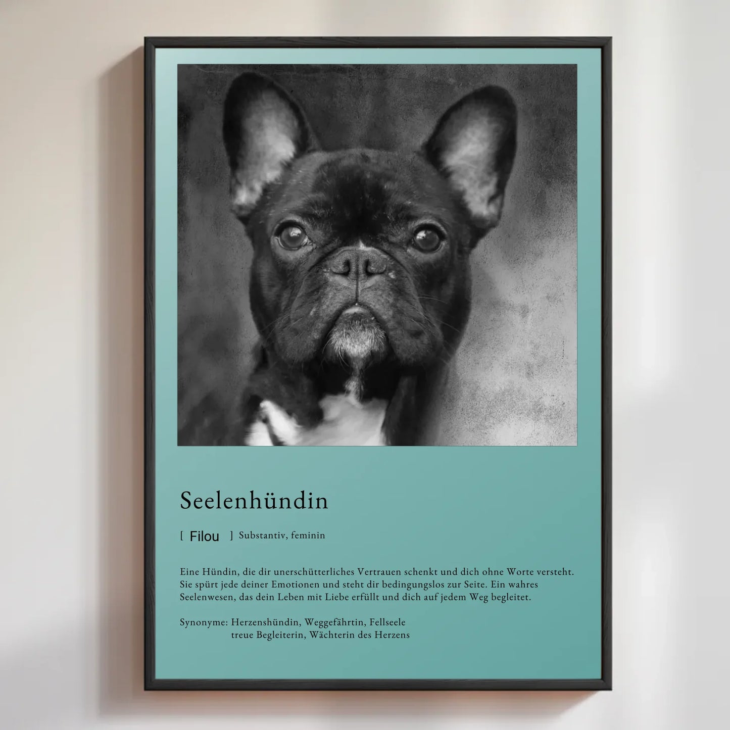 Seelenpferd Poster personalisiert – emotionales Wandbild mit Pferdefoto & Bedeutung
