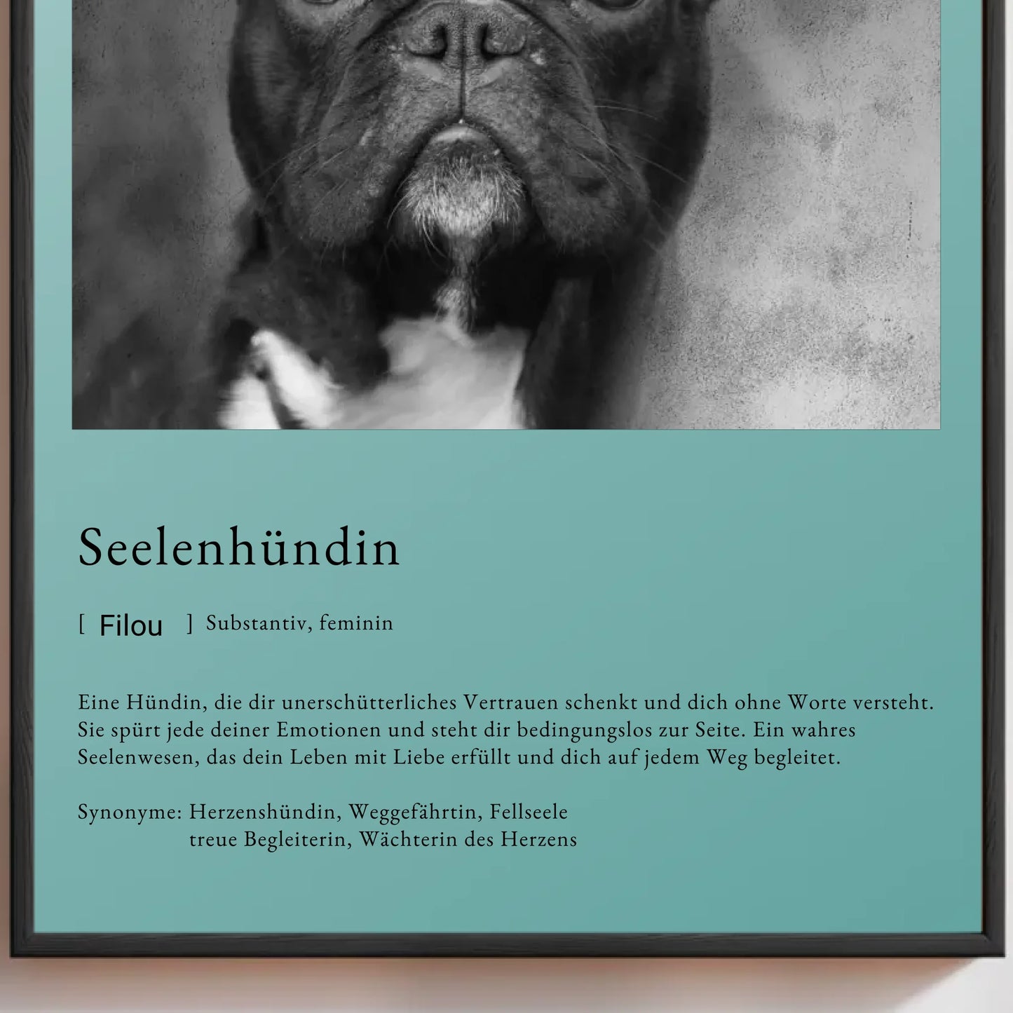 Emotionales Poster für Haustier – Seelenpferd, Seelenhund oder Seelenkatze personalisieren