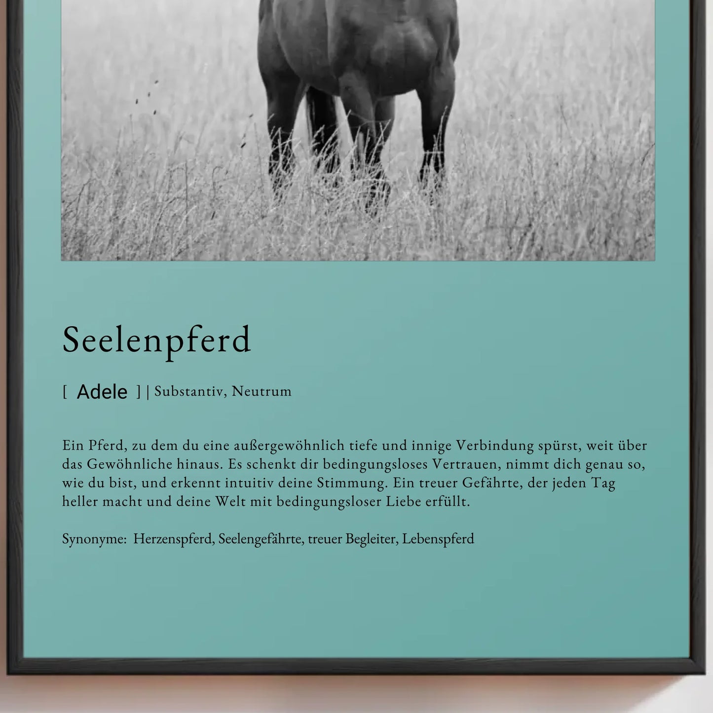 Individuelles Poster mit Haustiername – emotionales Design für Seelenhund, Seelenkatze oder Seelenpferd