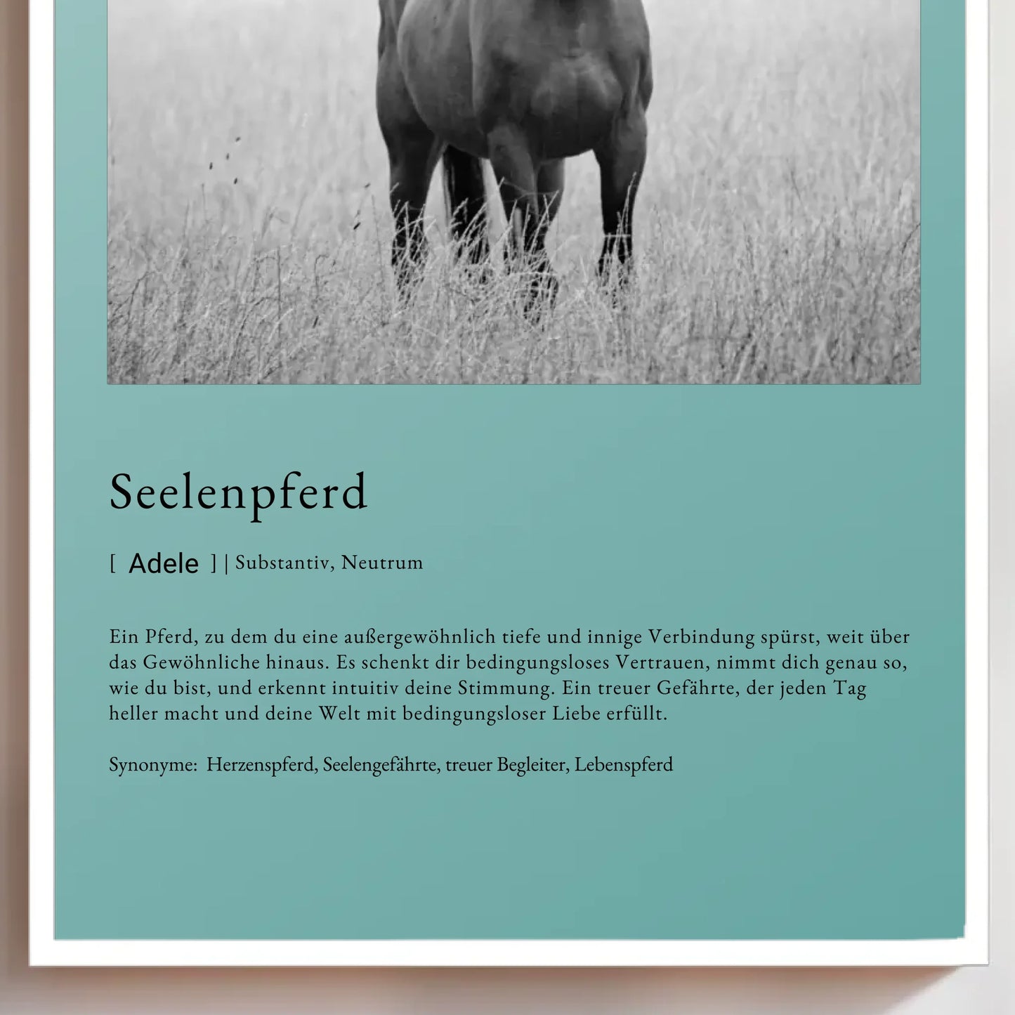 Gedenkposter für verstorbenes Haustier – Seelentier Wandbild mit individuellem Text