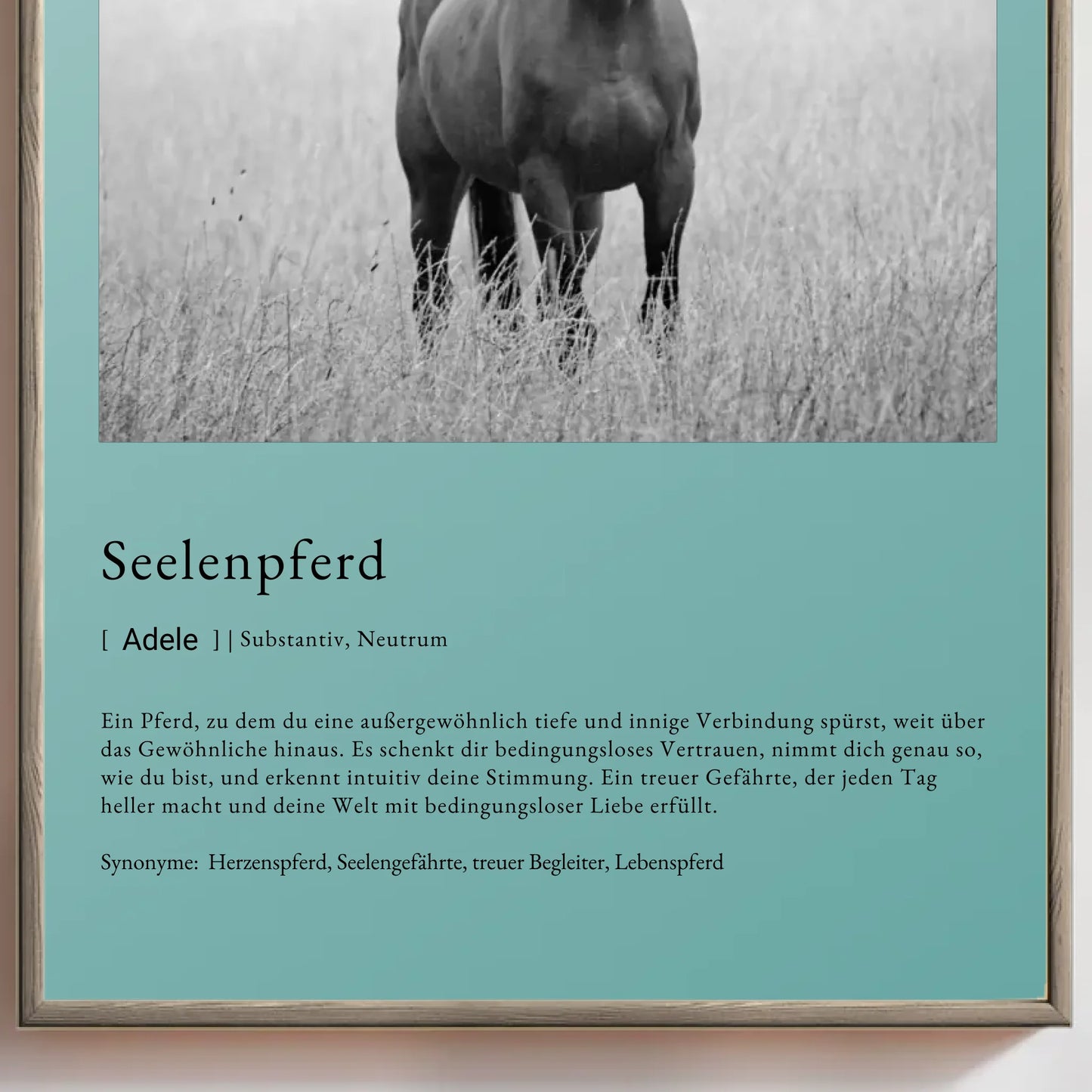 Seelentier Poster mit Haustierbild – liebevolles Geschenk für Tierfreunde