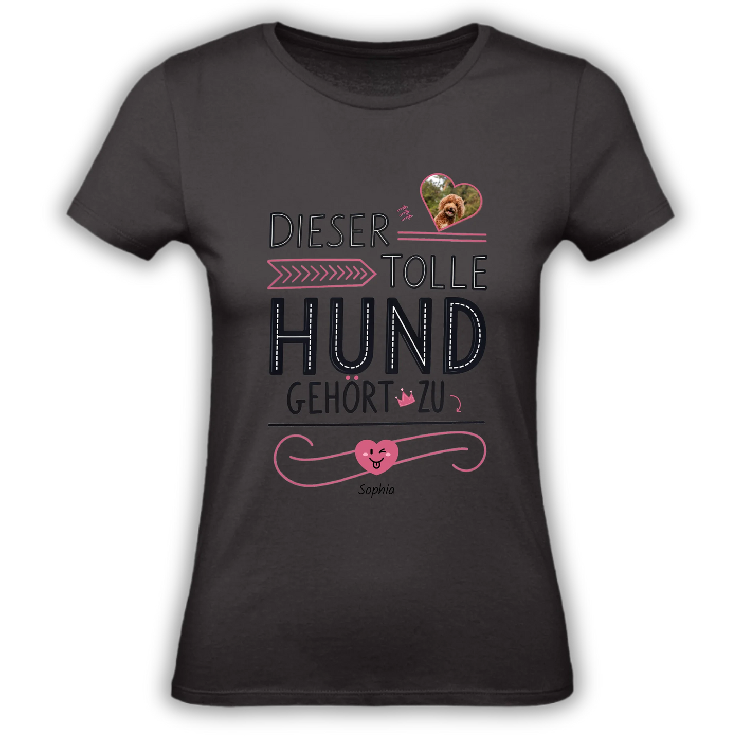 Personalisiertes T-Shirt "Dieser tolle Hund gehört zu" Deine Fellnase als personalisiertes T-Shirt – hochwertig bedruckt und in 3–6 Tagen bei dir. Jetzt gestalten und ein einzigartiges Shirt sichern.