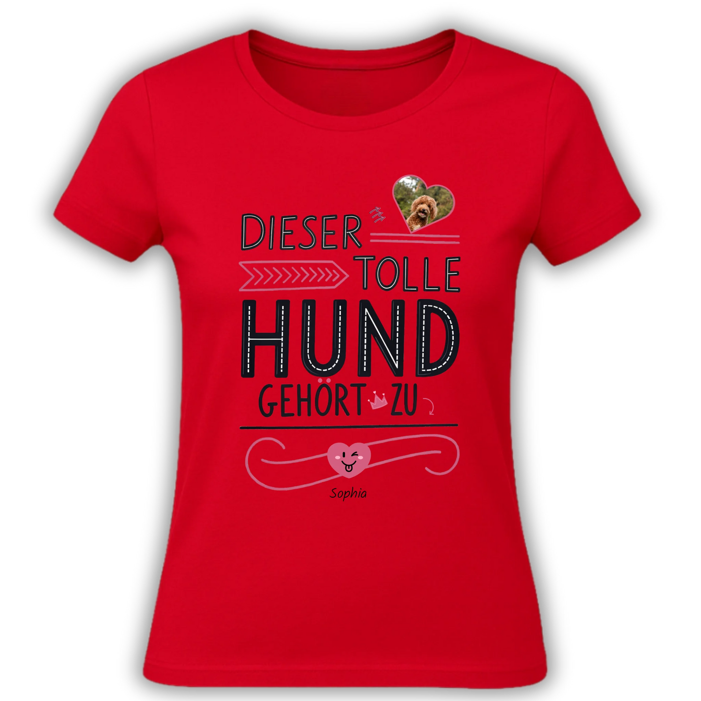 Personalisiertes T-Shirt "Dieser tolle Hund gehört zu" Deine Fellnase als personalisiertes T-Shirt – hochwertig bedruckt und in 3–6 Tagen bei dir. Jetzt gestalten und ein einzigartiges Shirt sichern.