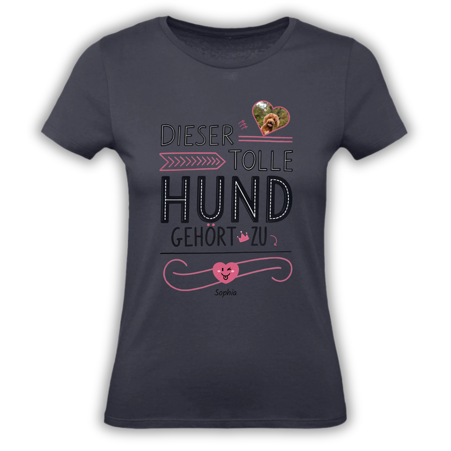 Personalisiertes T-Shirt "Dieser tolle Hund gehört zu" Deine Fellnase als personalisiertes T-Shirt – hochwertig bedruckt und in 3–6 Tagen bei dir. Jetzt gestalten und ein einzigartiges Shirt sichern.