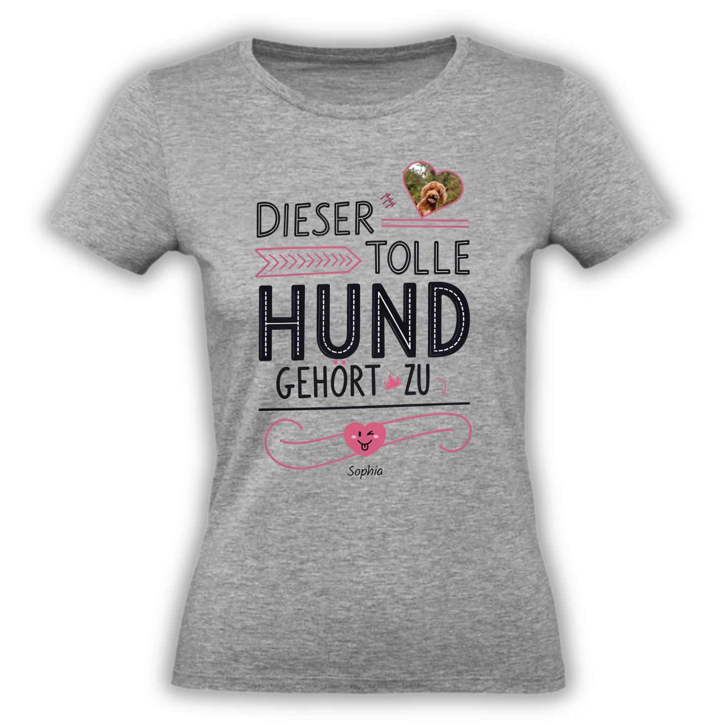 Personalisiertes T-Shirt "Dieser tolle Hund gehört zu" Deine Fellnase als personalisiertes T-Shirt – hochwertig bedruckt und in 3–6 Tagen bei dir. Jetzt gestalten und ein einzigartiges Shirt sichern.