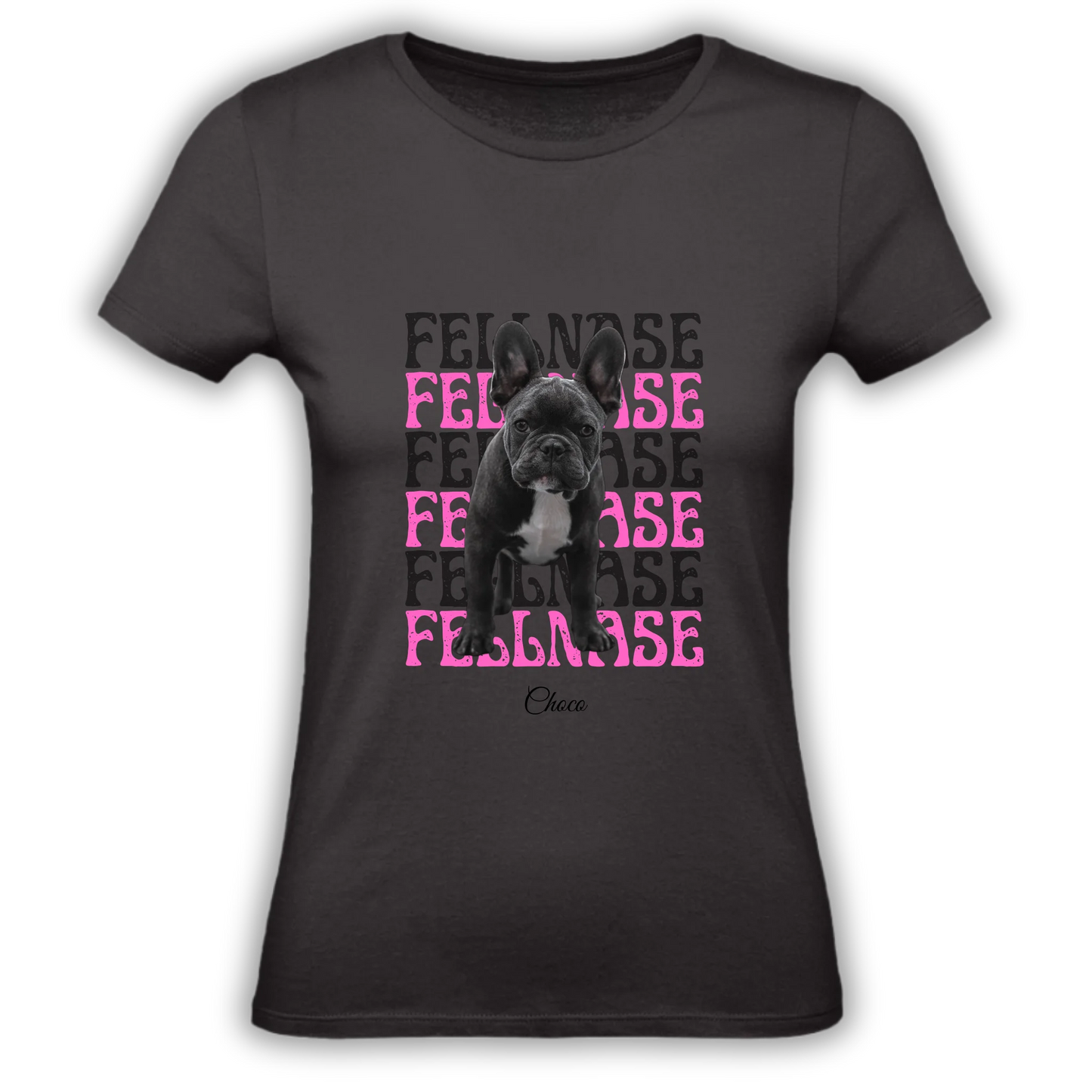 Personalisiertes T-Shirt "Fellnase" Trag dein Lieblingsbild immer bei dir – personalisiertes T-Shirt mit deinem Hund. Hochwertiger Druck, individuell gestaltet, in wenigen Tagen geliefert.