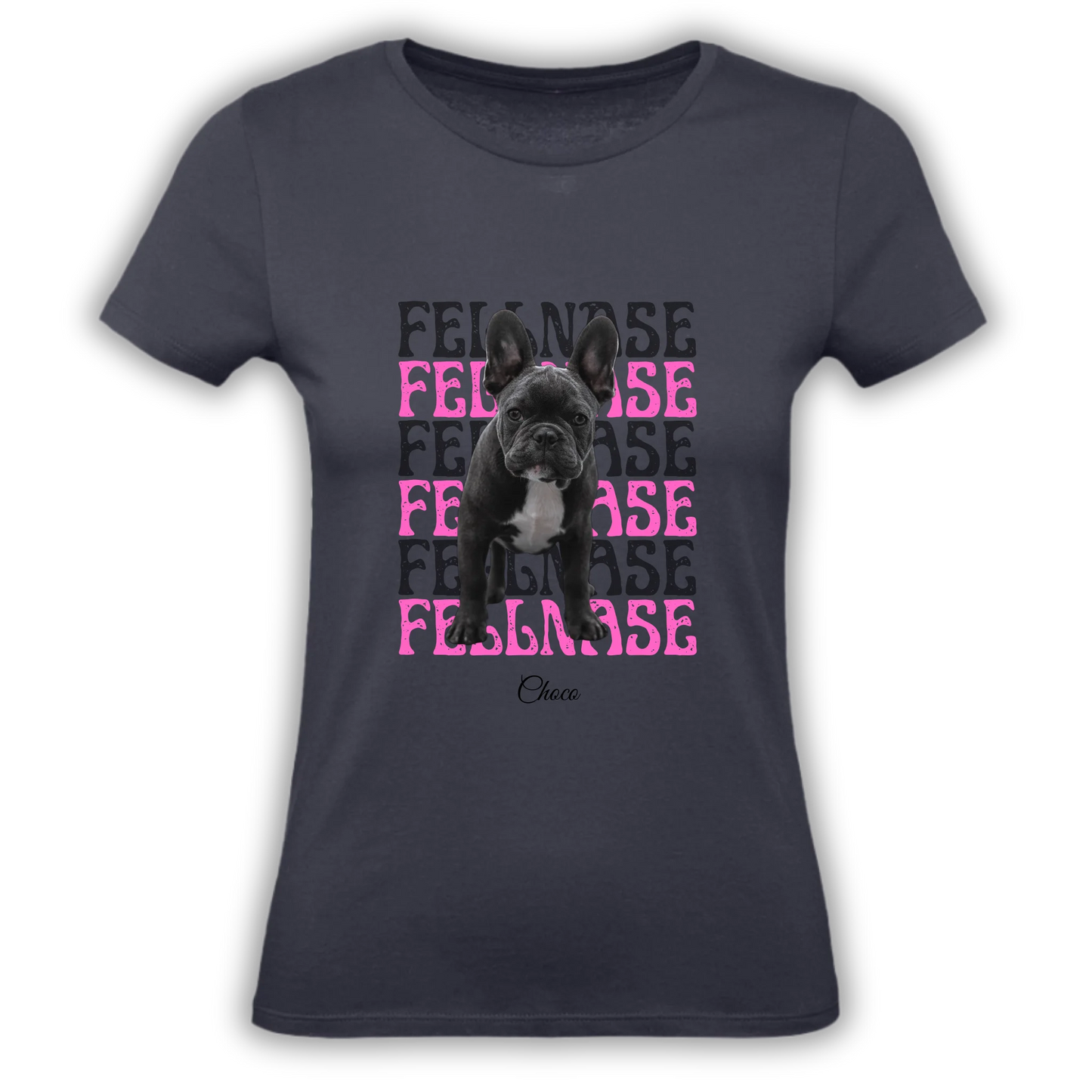 Personalisiertes T-Shirt "Fellnase" Trag dein Lieblingsbild immer bei dir – personalisiertes T-Shirt mit deinem Hund. Hochwertiger Druck, individuell gestaltet, in wenigen Tagen geliefert.