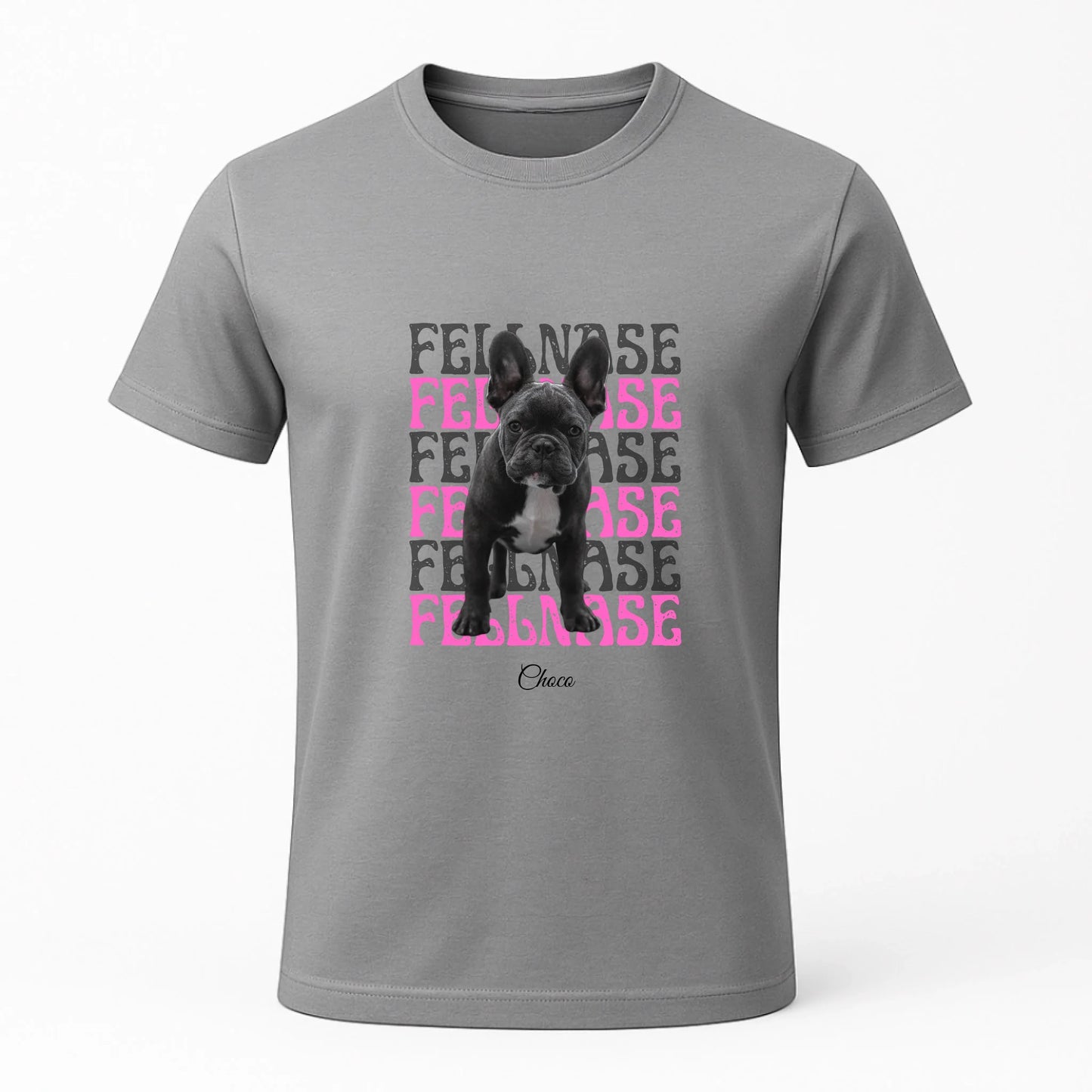 Personalisiertes T-Shirt "Fellnase" Trag dein Lieblingsbild immer bei dir – personalisiertes T-Shirt mit deinem Hund. Hochwertiger Druck, individuell gestaltet, in wenigen Tagen geliefert.