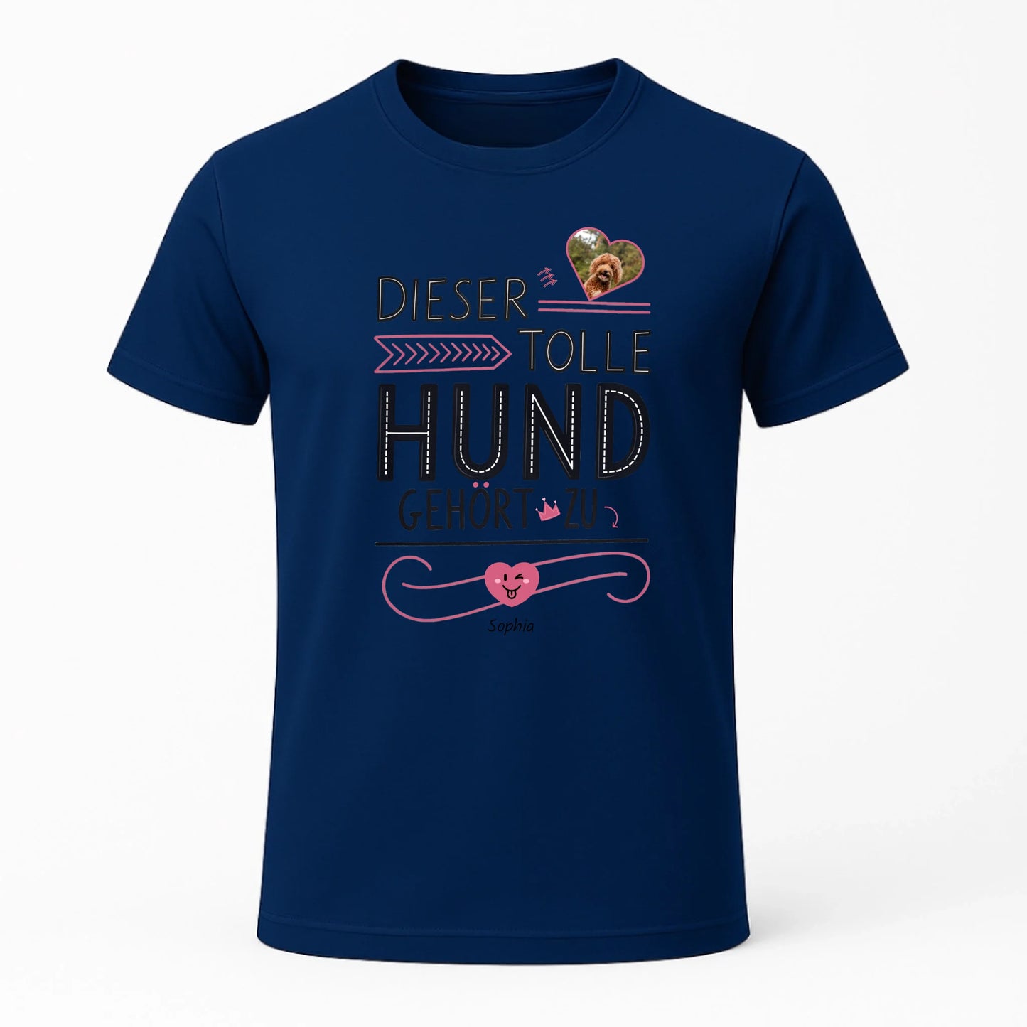 Personalisiertes T-Shirt "Dieser tolle Hund gehört zu" Deine Fellnase als personalisiertes T-Shirt – hochwertig bedruckt und in 3–6 Tagen bei dir. Jetzt gestalten und ein einzigartiges Shirt sichern.