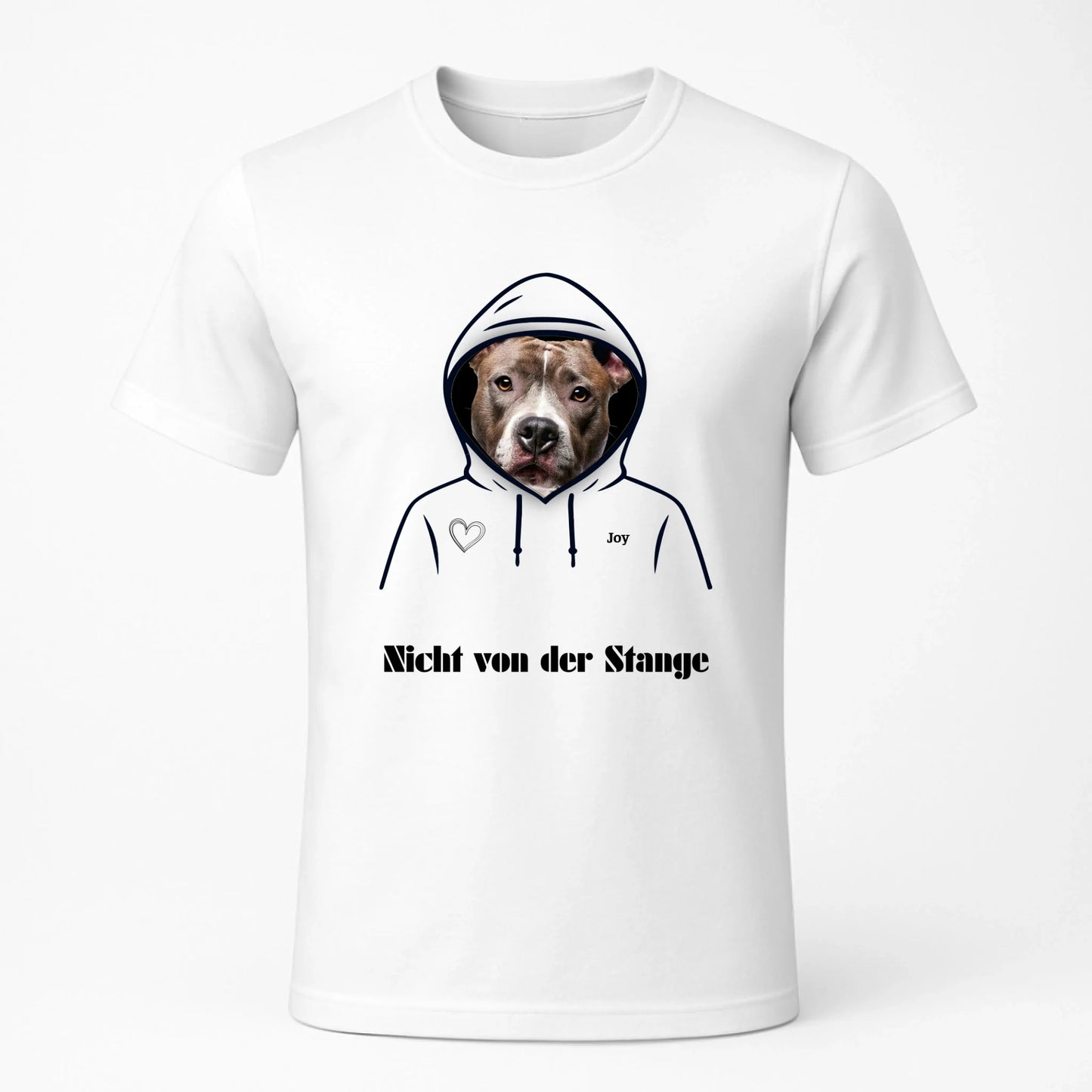 Personalisiertes T-Shirt mit Hundemotiv personalisiertes T-Shirt für Tierliebhaber. Mit deinem Wunschbild von Hund oder Katze. Emotional, einzigartig, perfekt als Geschenk.