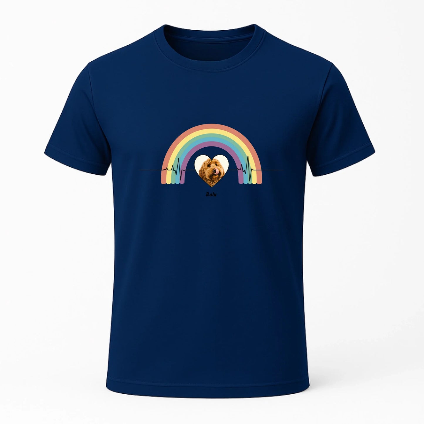 Personalisiertes T-shirt "Herzschlag Hund" Personalisiertes T-Shirt mit Herzschlag Hund – einzigartiges Geschenk für Haustier-Liebhaber. Gestalte dein Shirt mit Herz & Pfote individuell.
