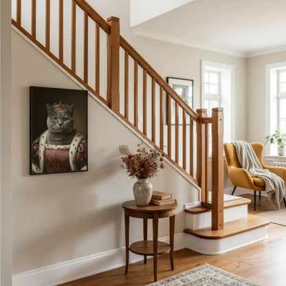 Personalisiertes Poster –  "Royal Portrait" eines katzenliebenden Haustierbesitzers für ein stilvolles Zuhause.