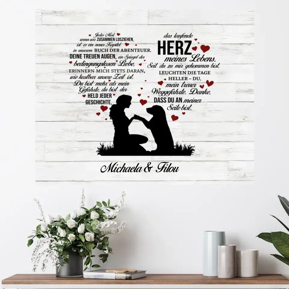 PERSONALISIERTE LEINWAND "MEHR ALS EIN GEFÄHRTE"