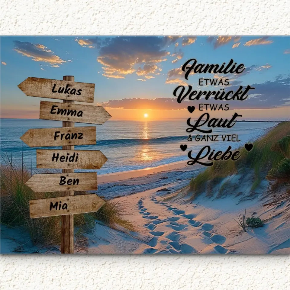 Personalisierte Leinwand - Sonnenuntergang