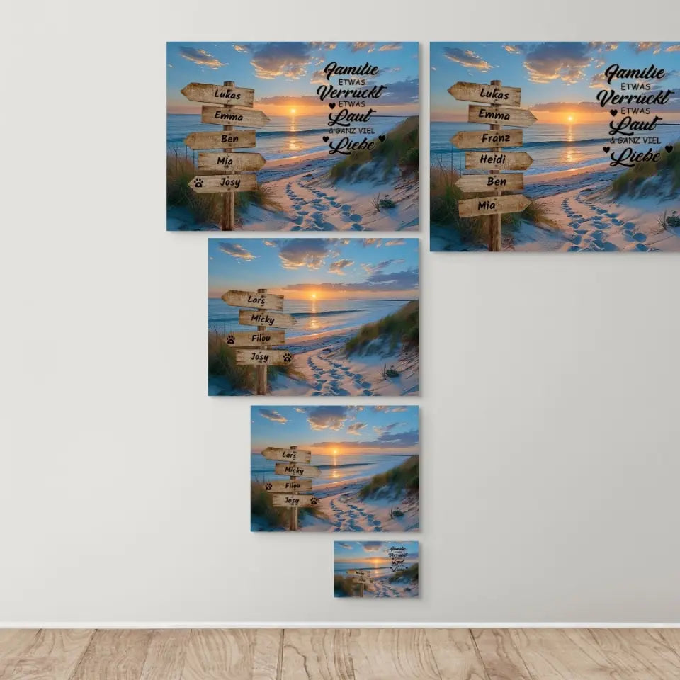 Personalisierte Leinwand - Sonnenuntergang