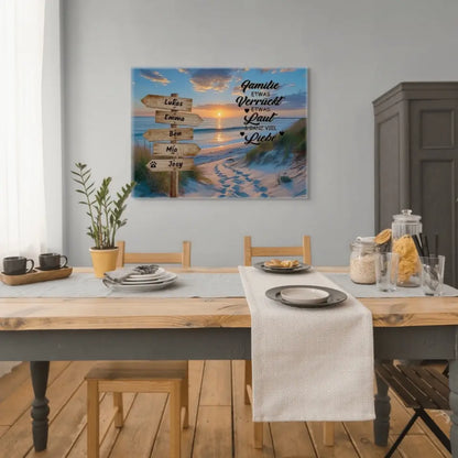 Personalisierte Leinwand - Sonnenuntergang