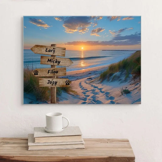 Personalisierte Leinwand - Sonnenuntergang