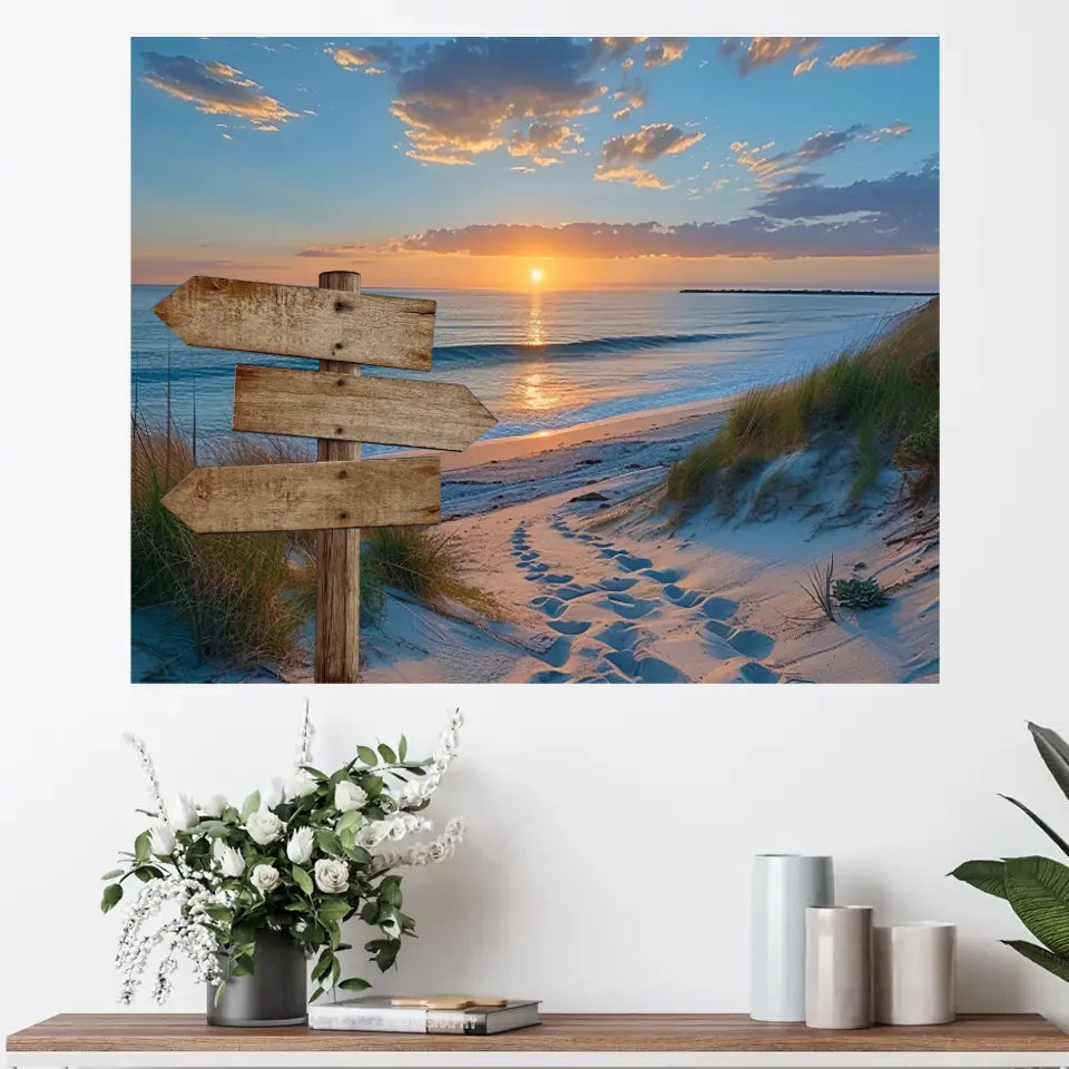 Personalisierte Leinwand - Sonnenuntergang