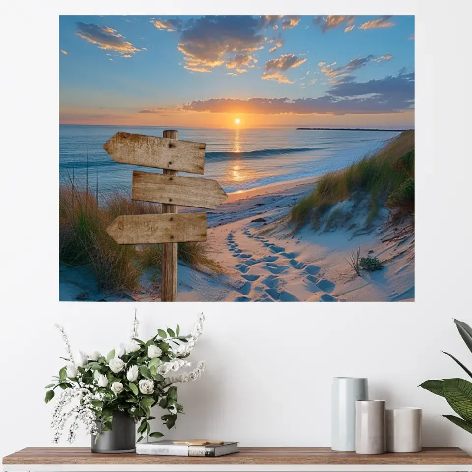 Personalisierte Leinwand - Sonnenuntergang