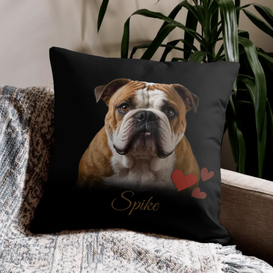 Kuschelkissen mit Hundebild – personalisiertes Haustierkissen mit Name 