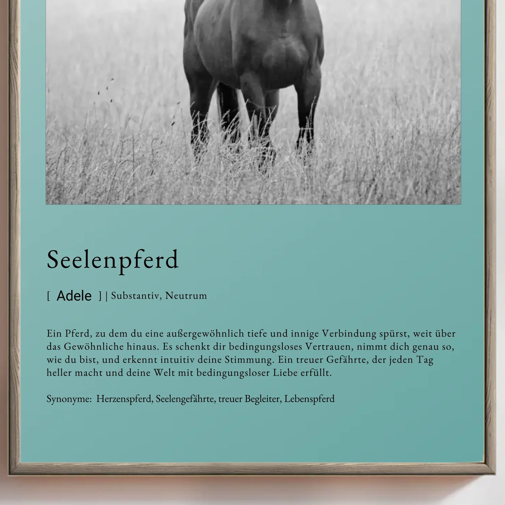 Seelentier Poster mit Haustierbild – liebevolles Geschenk für Tierfreunde