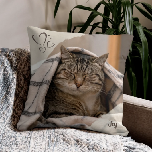 kissen mit katzenmotiv und namen – geschenk für katzenfreunde