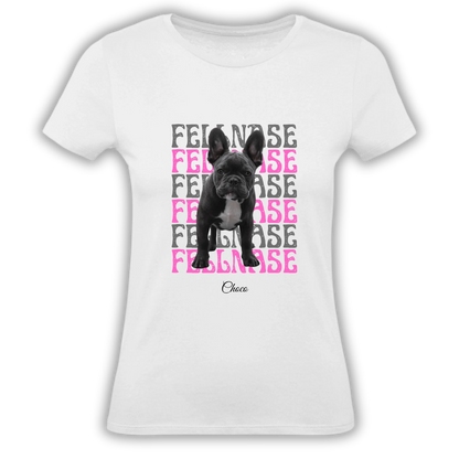 Personalisiertes T-Shirt "Fellnase" Trag dein Lieblingsbild immer bei dir – personalisiertes T-Shirt mit deinem Hund. Hochwertiger Druck, individuell gestaltet, in wenigen Tagen geliefert.