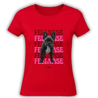 Personalisiertes T-Shirt "Fellnase" Trag dein Lieblingsbild immer bei dir – personalisiertes T-Shirt mit deinem Hund. Hochwertiger Druck, individuell gestaltet, in wenigen Tagen geliefert.