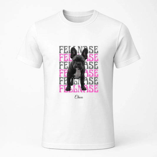 Personalisiertes T-Shirt "Fellnase" Trag dein Lieblingsbild immer bei dir – personalisiertes T-Shirt mit deinem Hund. Hochwertiger Druck, individuell gestaltet, in wenigen Tagen geliefert.
