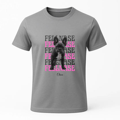 Personalisiertes T-Shirt "Fellnase" Trag dein Lieblingsbild immer bei dir – personalisiertes T-Shirt mit deinem Hund. Hochwertiger Druck, individuell gestaltet, in wenigen Tagen geliefert.