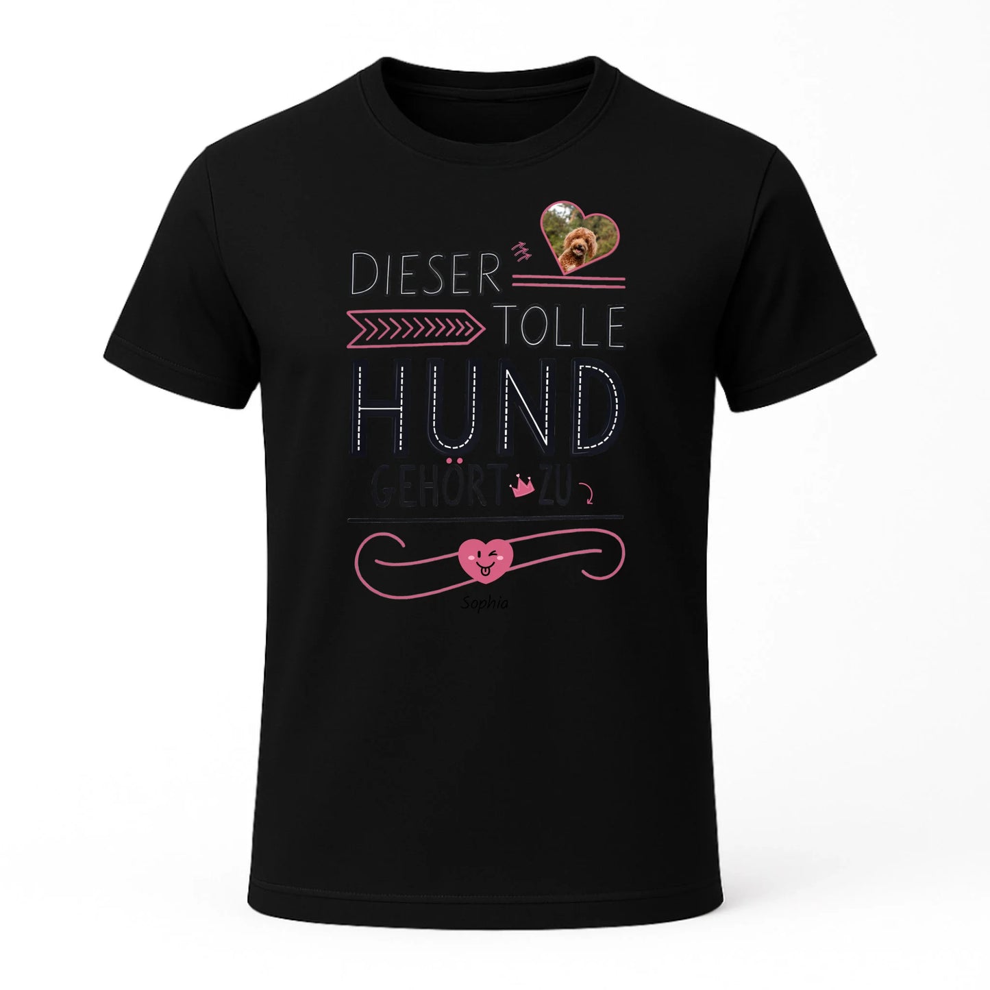 Personalisiertes T-Shirt "Dieser tolle Hund gehört zu" Deine Fellnase als personalisiertes T-Shirt – hochwertig bedruckt und in 3–6 Tagen bei dir. Jetzt gestalten und ein einzigartiges Shirt sichern.