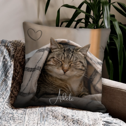 Individuelles Kissen - Fotokissen Individuelles Kissen mit deinem Haustier. Individuell gestaltet als einzigartiges Wohnaccessoire oder Geschenk für Tierliebhaber.