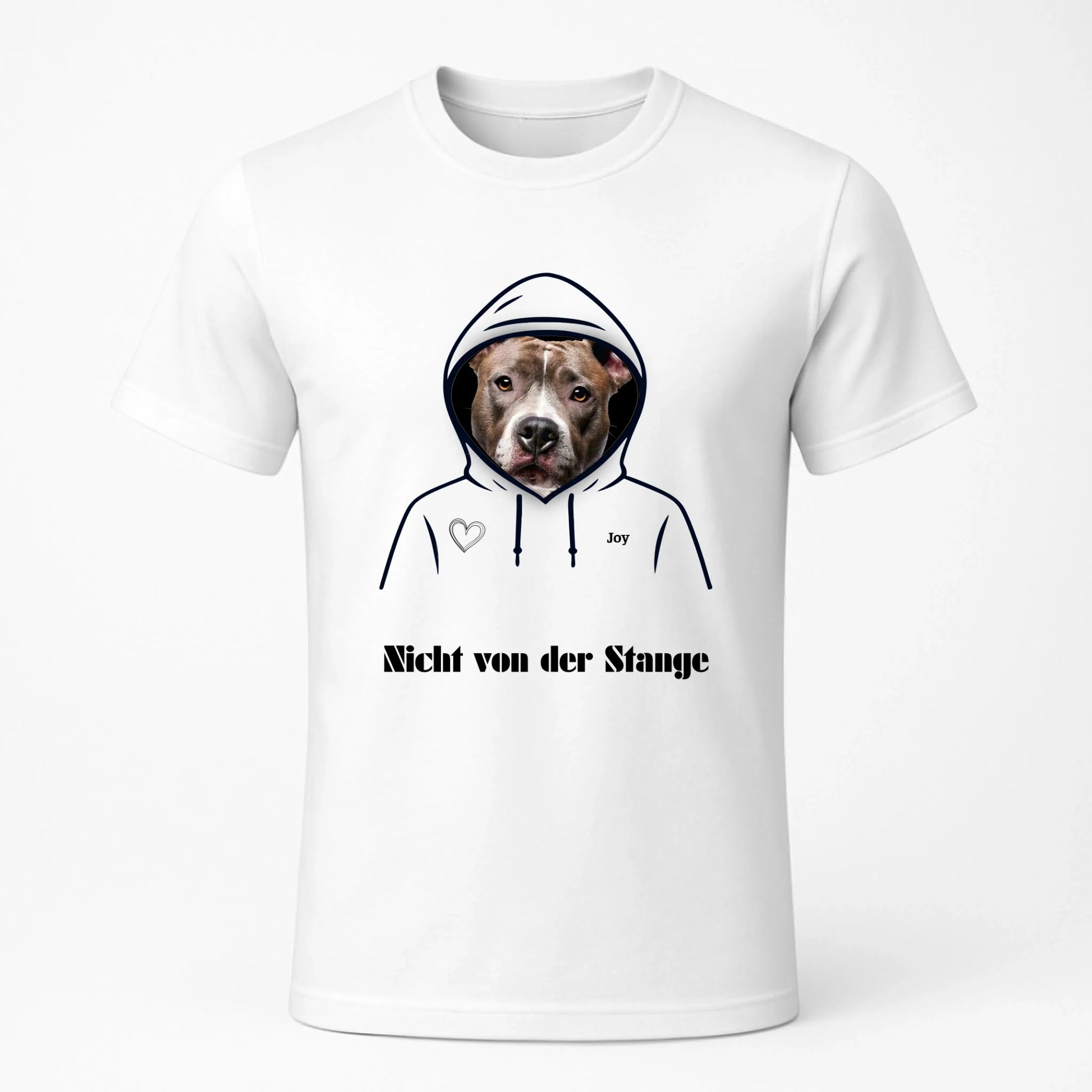 Personalisiertes T-Shirt mit Hundemotiv personalisiertes T-Shirt für Tierliebhaber. Mit deinem Wunschbild von Hund oder Katze. Emotional, einzigartig, perfekt als Geschenk.