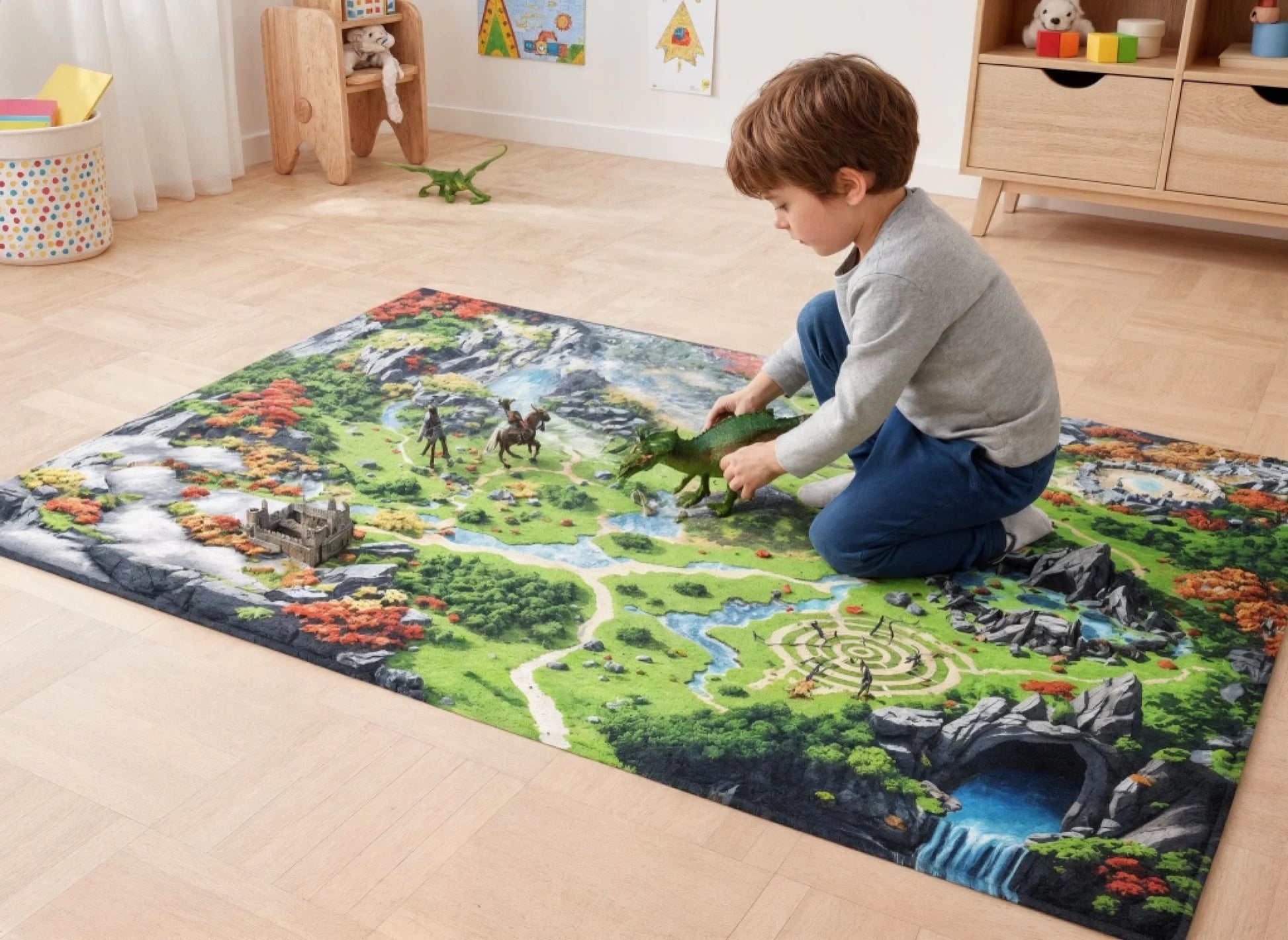 Spielteppich - Kind spielt drauf