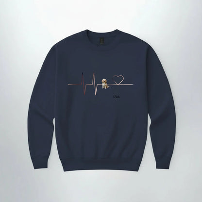 Sweater Herzschlag Haustier in Dunkelblau