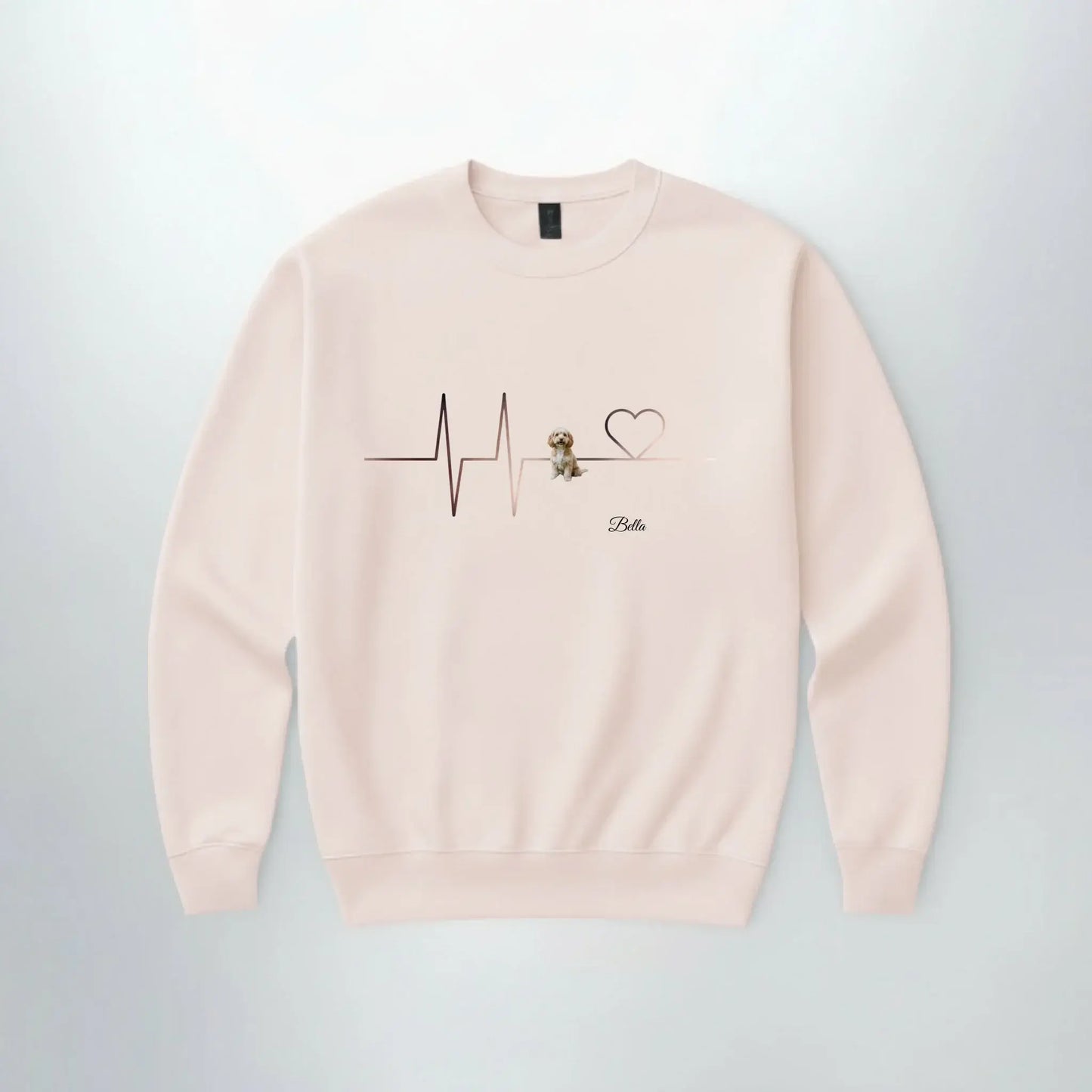 Sweater Herzschlag Haustier in zartem Rose