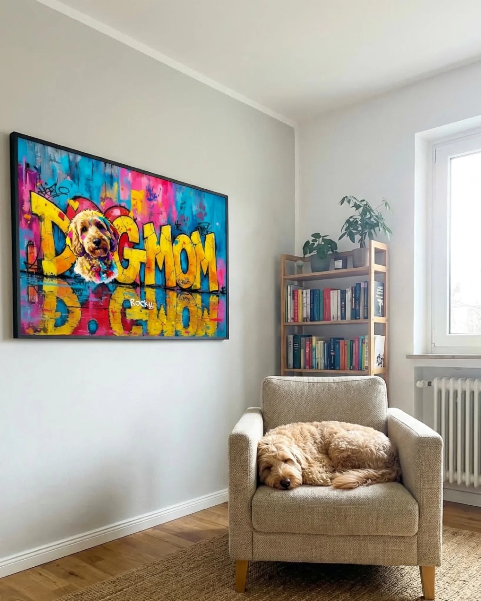 Affiche DogMom personnalisée avec prénom, cadeau photo pour propriétaires de chien