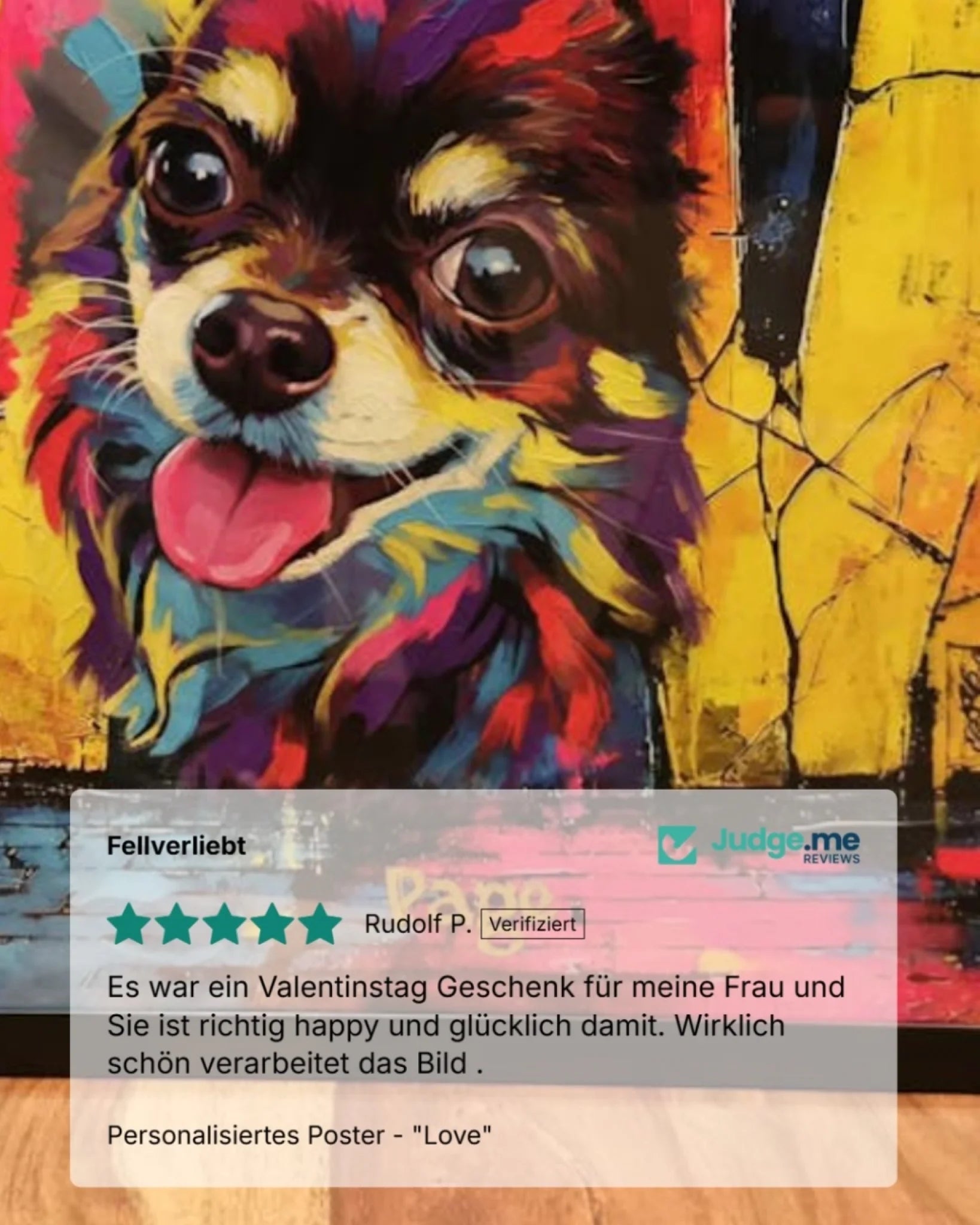 Personalisiertes Poster "Love-Design" Fellverliebt Erfahrung | Für Hundebesitzer und Katzenbesitzer  – 