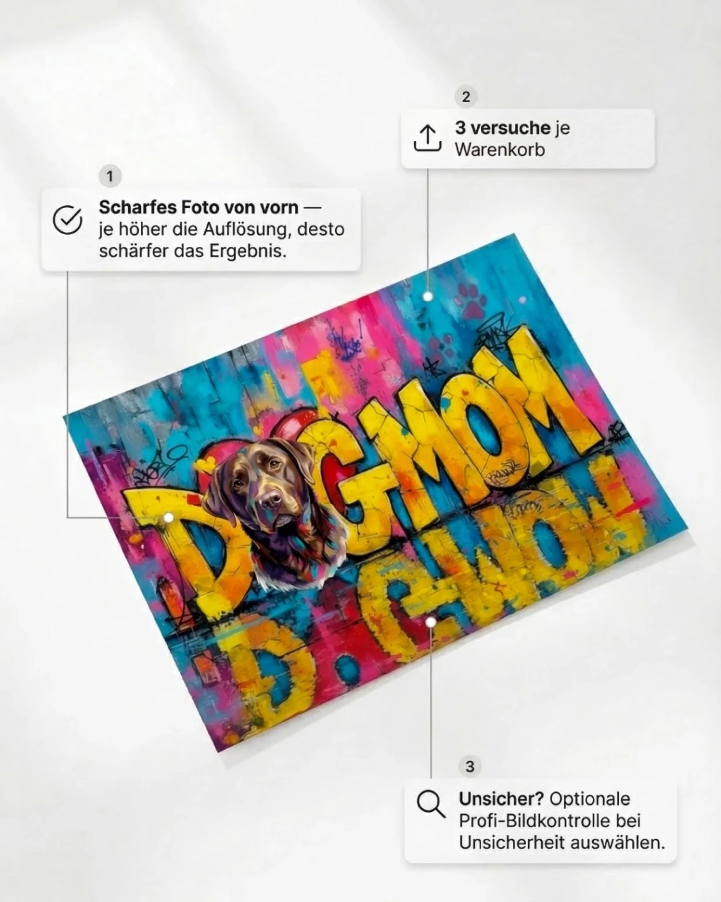 Personalisiertes DogMom Poster – Pop Art Hundeportrait als Geschenk für Hundefreunde