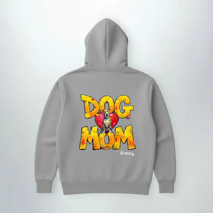 Hoodie DOG MOM, Rueckseite mit Pop-Art-Druck