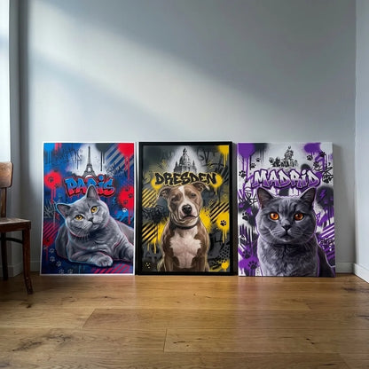 Alle drei Ausführungen des personalisierten Posters im Vergleich