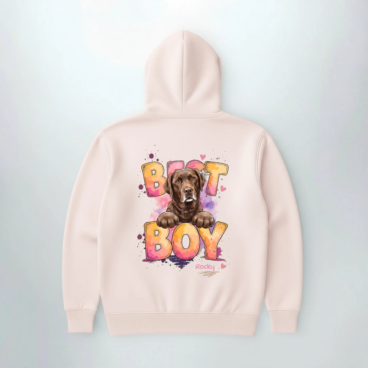 Personalisierter Hoodie mit Hund in Rosa, Best Girl Motiv | Fellverliebt.store