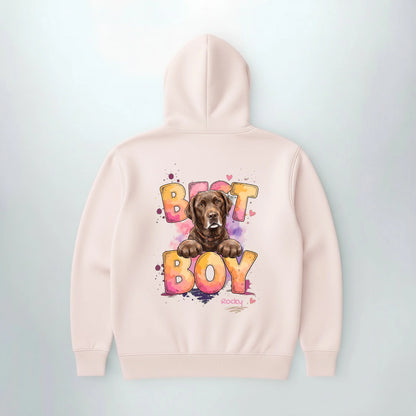 Personalisierter Hoodie mit Hund in Rosa, Best Girl Motiv | Fellverliebt.store