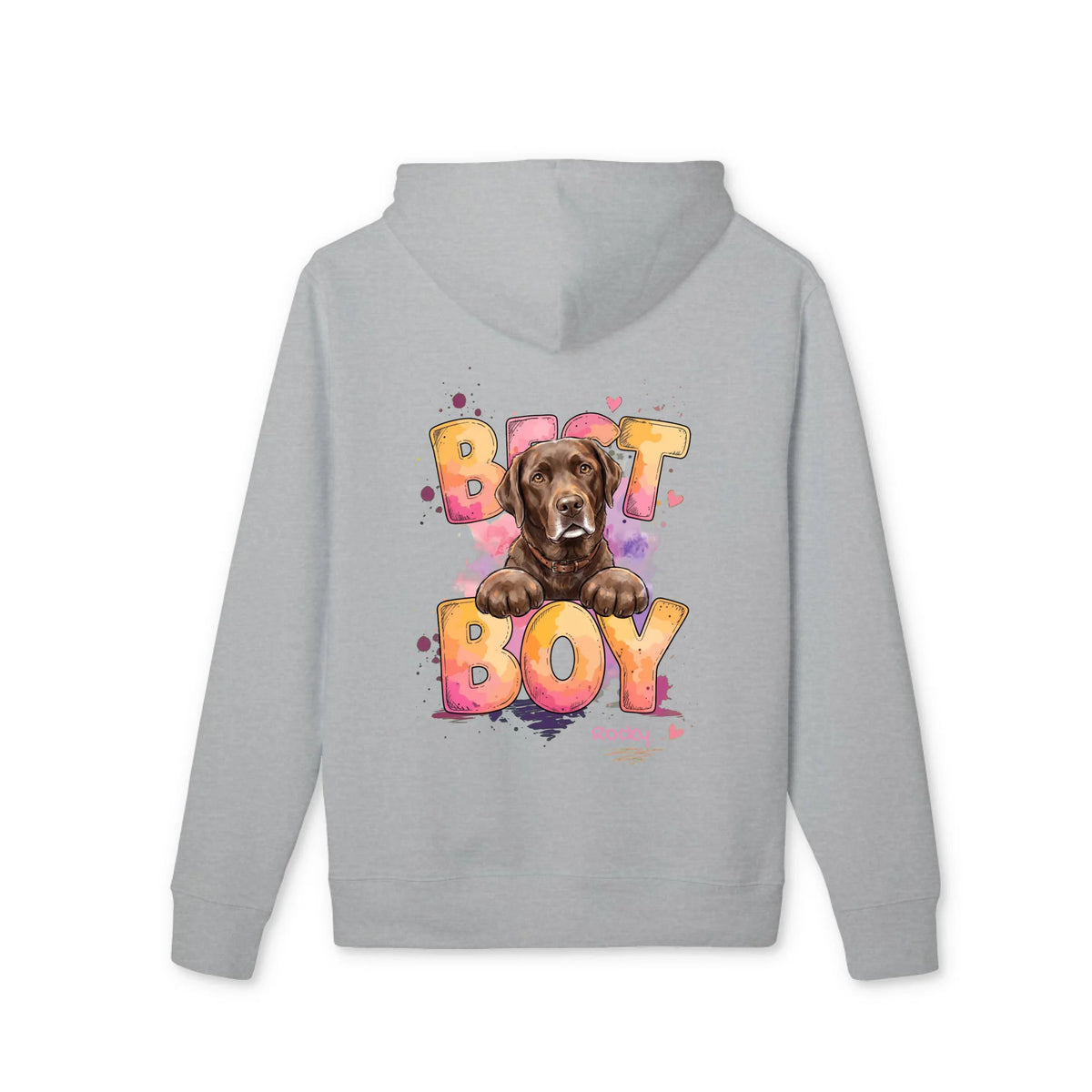 Premium Hoodie mit Hund in Hellgrau, Best Boy Best Girl Motiv | Fellverliebt.store
