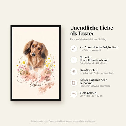 Poster Unendliche Liebe: Stile, Name und Größen auf einen Blick