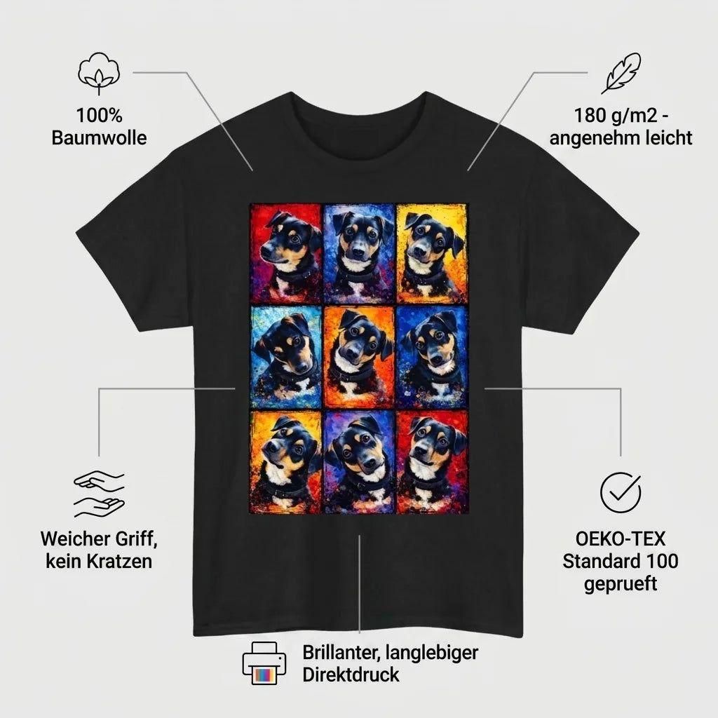 Personalisiertes T-Shirt im Splash-Stil: 100% Baumwolle, OEKO-TEX geprüft, weicher Griff