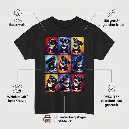 Personalisiertes T-Shirt im Splash-Stil: 100% Baumwolle, OEKO-TEX geprüft, weicher Griff