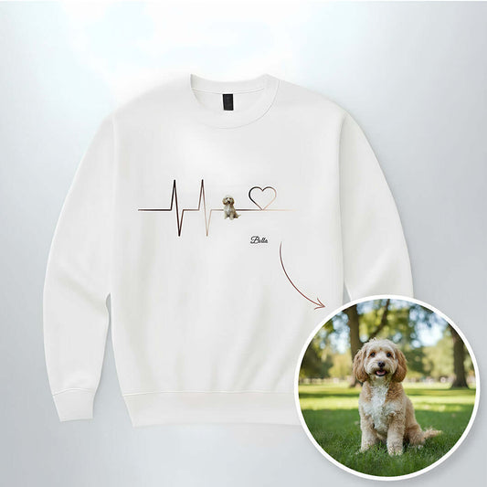 Personalisierter Sweater "Herzschlag Haustier"